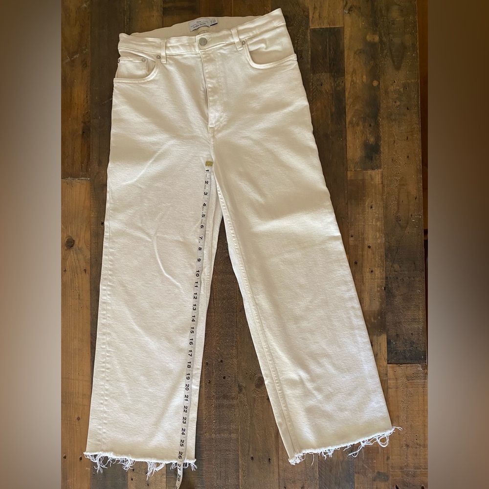 & Other Stories Cream Denim Wide Leg Jeans